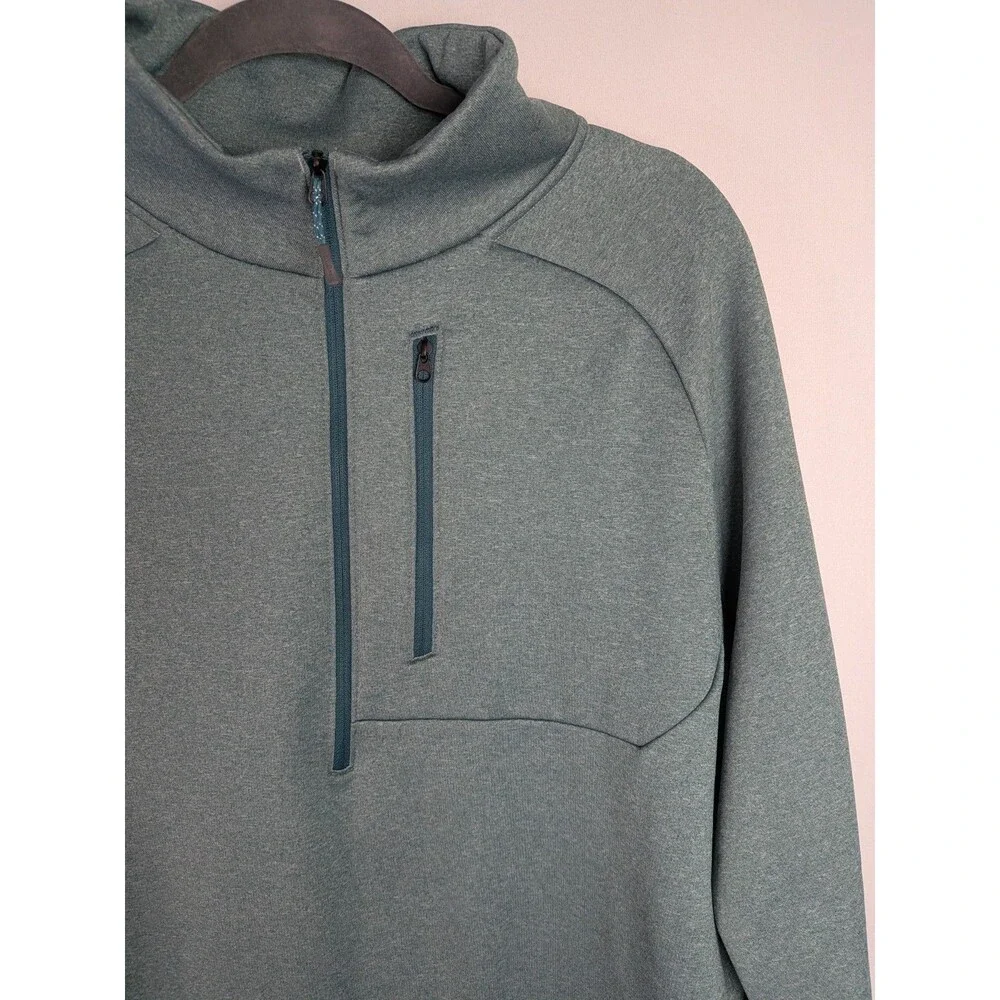 LL Bean Mountain Tech Fleece 1/2 Zip Jacket Men’s XL Green Pullover Active